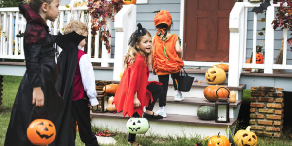Little kids trick or treating Little kids trick or treating