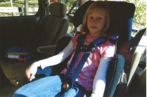 Adele-6 yrs-in FF harnessed seat