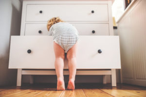 Toddler,Boy,In,A,Dangerous,Situation,At,Home.