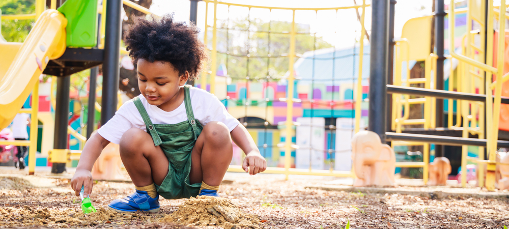Cute,African,American,Little,Kid,Boy,Funny,While,Playing,On